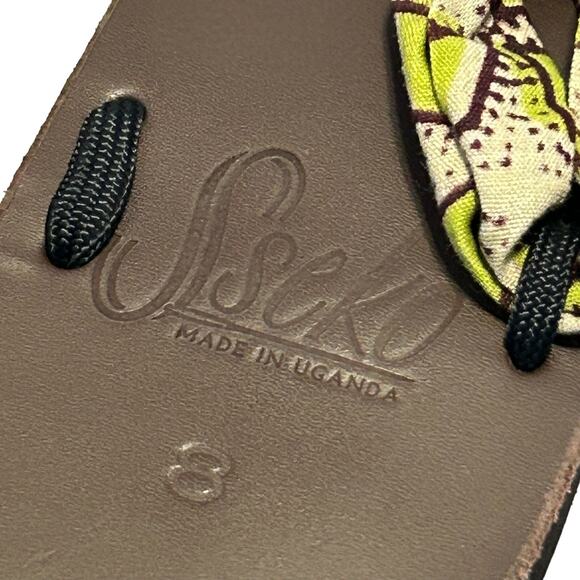 Sseko side braided women's sandals size 8 green/brown hippie - Picture 9 of 10